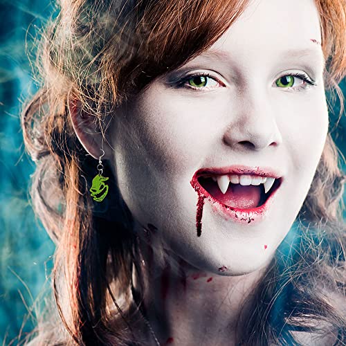 Cute Cartoon Halloween Theme Earrings Ghost Pumpkin Wooden Dangle Earrings Creative Jewelry for Halloween Party Exaggeration Accessories2