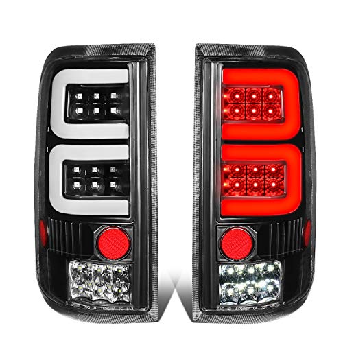 DNA MOTORING TL-F15004-LED-3D-BK-CL LED 3D Tail Light Assembly Driver & Passenger Side [Compatible with 04-08 Ford F150 Lobo]