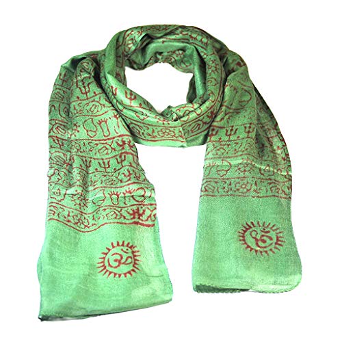 Gabriella's Gifts Women's Printed Ohm Prayer Meditation Yoga Scarf