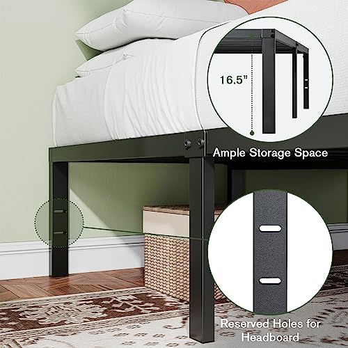 IMUsee-Heavy-Duty-Twin-Size-Platform-Bed-Frame-with-18-inch-Large-Under-Bed-Storage-Space-Sturdy-Metal-FrameMattress-FoundationNo-Box-Spring-NeededEasy-AssemblyNoise-Free