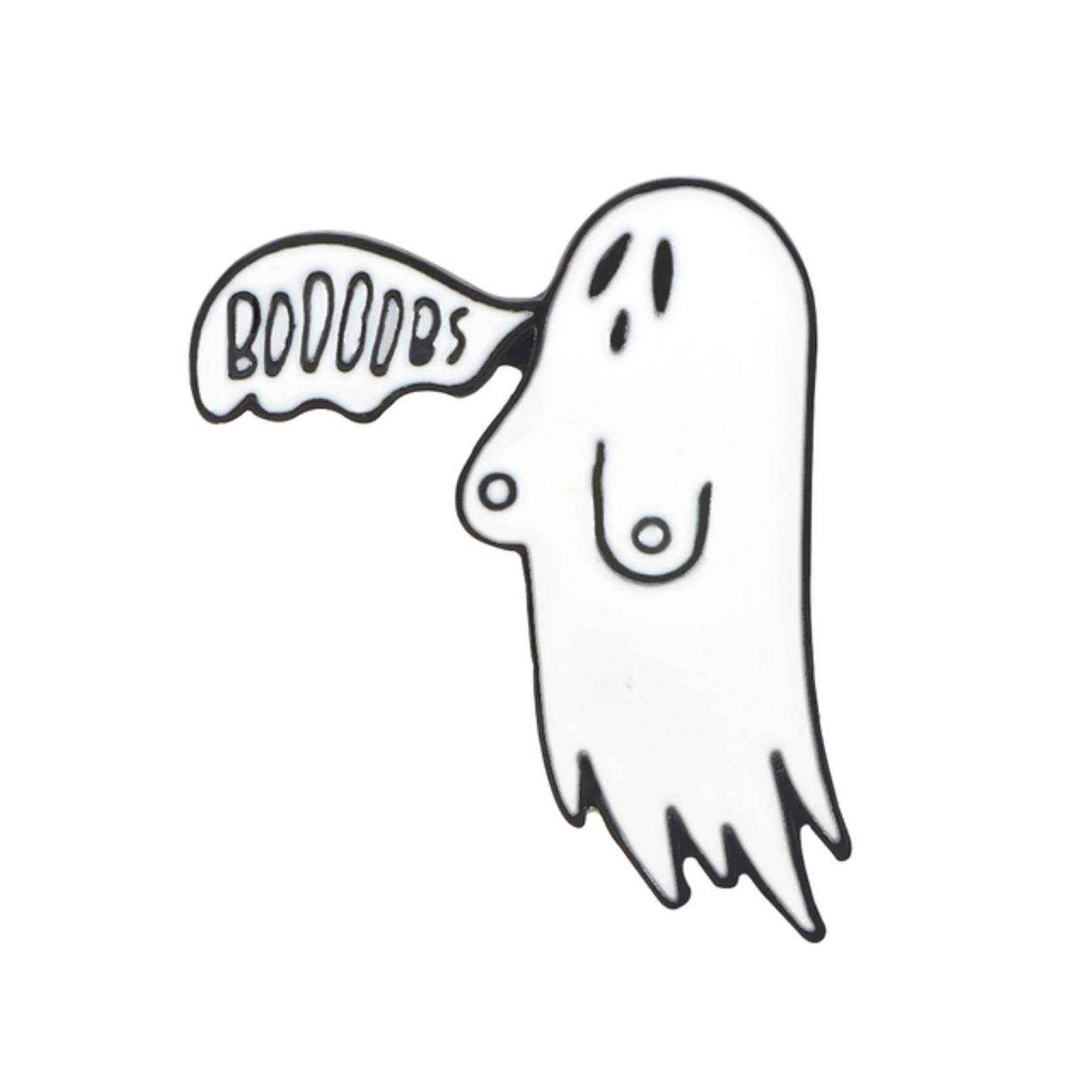 Lucky Angel Men's Boo Enamel Pin Punk Death Brooch Bag Clothes Lapel Pin Halloween Badge Cartoon Jewelry Gift For Wo