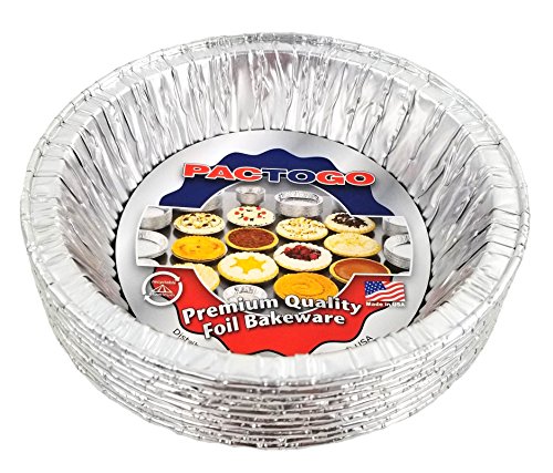 PACTOGO Disposable Aluminum 5 3/4" Meat Pot Pie Extra Deep Pan Baking Tin (Pack of 1000)