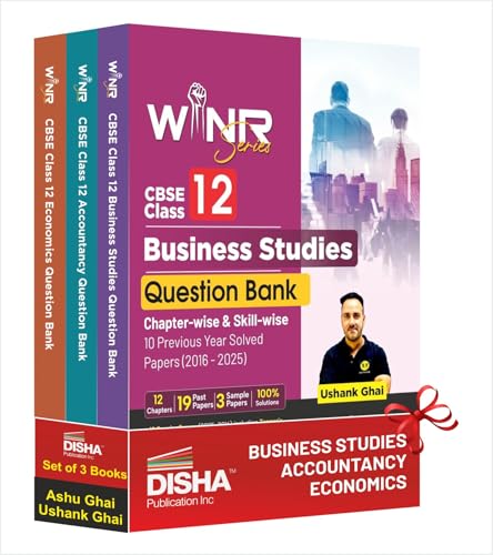 Disha WINR Series Combo (3 Books) CBSE Class 12 Accountancy, Busi...