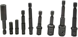 USonline911 Pack of 9 Socket Adapter Drill Bits Set Hex Impact Driver Tools 1/4