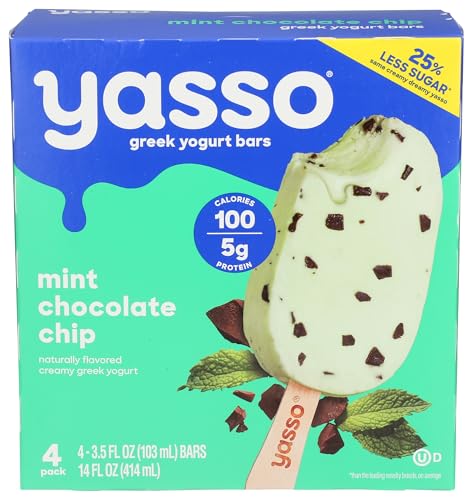 Yasso Mint Chocolate Frozen Greek Yogurt Bar, 4pk, 3.5 Fl Oz each