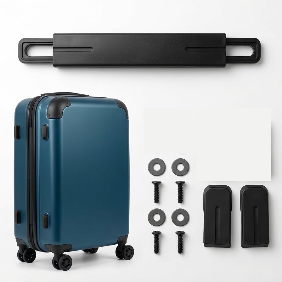 Image of Luggage Wheel,Handle,Lock Only for Replacement and Repair for VIP, Safari, Skybag, Amrican Tourister Suitcases Luggage Part (1 PCS HANDLE BLACK)