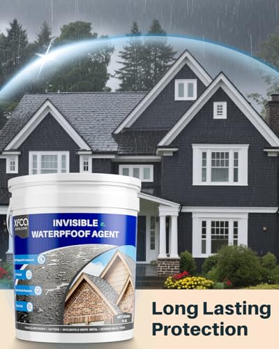 Image of Transparent Waterproof Sealant,5 Gallon Clear Transparent Waterproof Coating,Liquid Invisible Water Proof Agent for Roofs Walls,Garden,Bathroom,Kitchen Indoor & Outdoor Water Proof Adhesive