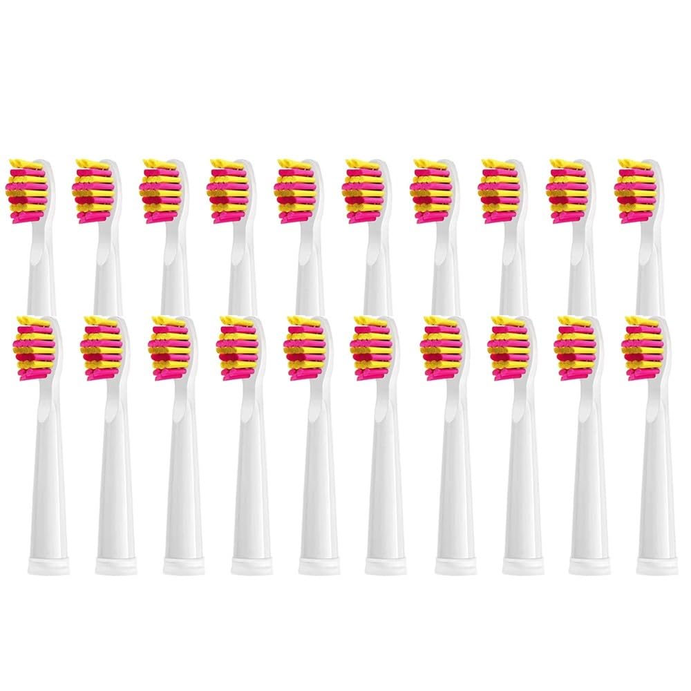 tianwandong 30 piezas de cabezales de cepillo reemplazables, recambio de cepillo de cerdas Dupont for cepillo de dientes eléctrico FW/SG 507/508/515/551/917/959(Red 20)
