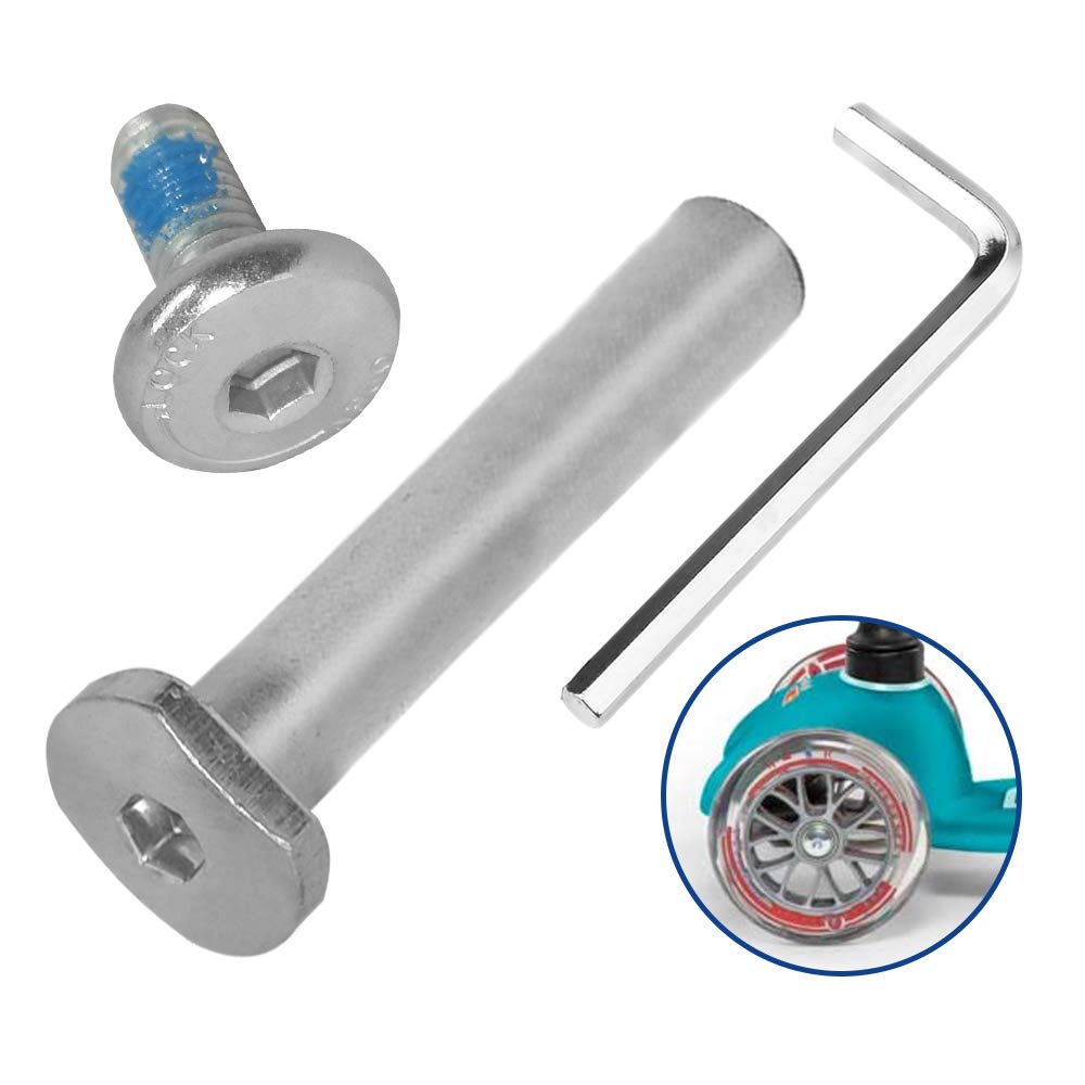 OTFAITP Front Wheel Screw Assembly for Kids Scooters with M8 47mmx8mm OD Inline, Suitable for Foldable Scooter Front Wheel Screw Length 47mm, 1.85inch