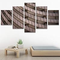 SIGNWIN 5 Panel Canvas Wall Art Modern Art Shapely Patterns Windows for Home Decorations Ready to Hang - 60