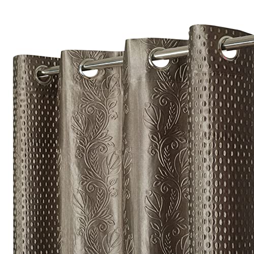 NESTPRIME Heavy Long Crush Floral Punching Design for Door Grey 8 Feet || Set of 2 (B09NSHFZNC) Amazon Price History, Amazon Price Tracker