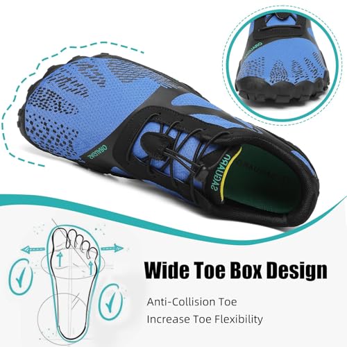 Image of SAGUARO Womens Mens Barefoot Shoes Minimalist Trail Runner Wide Toe Box Zero Drop Outdoor Cross Training Shoe