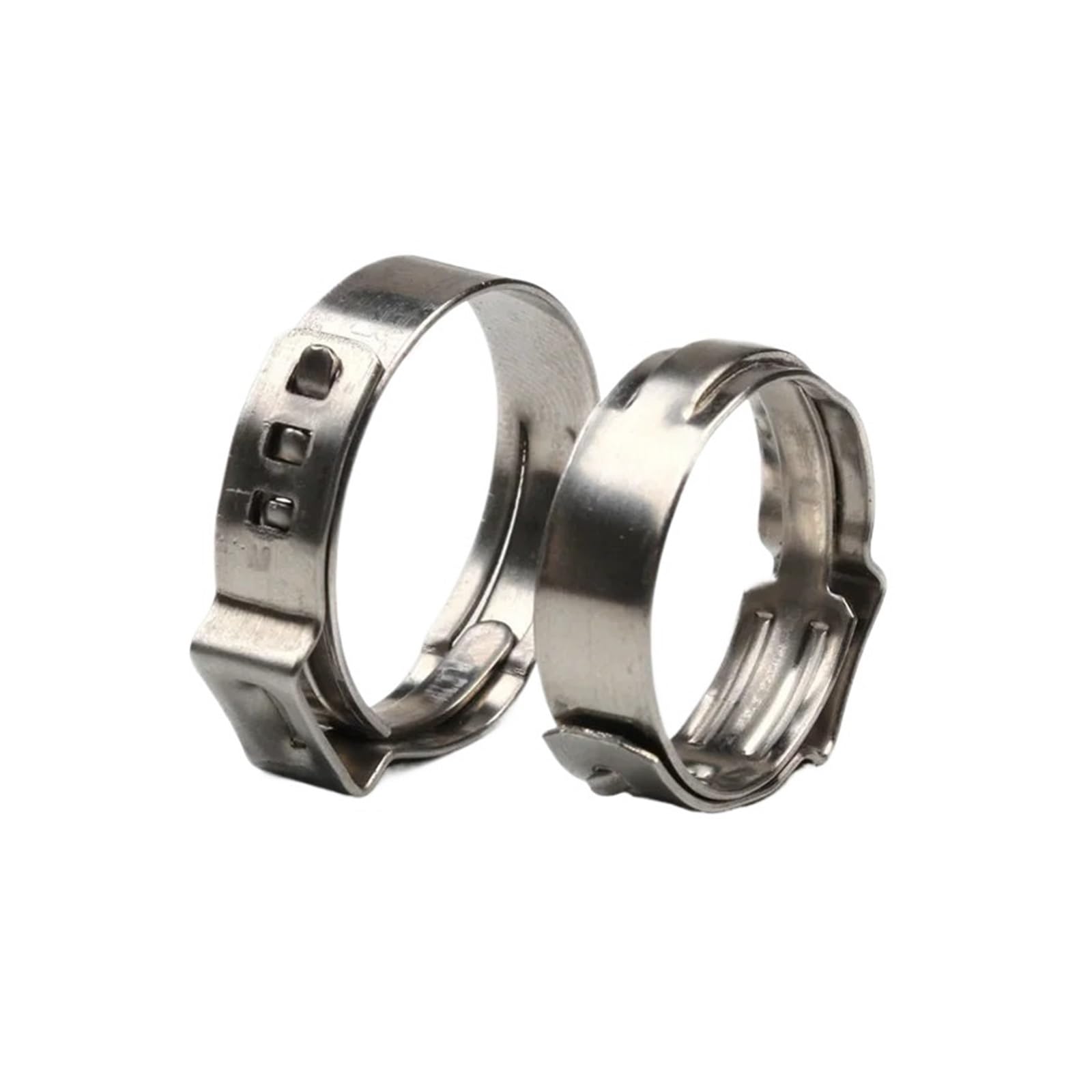 130 abrazaderas de manguera acero inoxidable una sola oreja sin escalonamiento for anillos presión engarce que aseguran la tubería