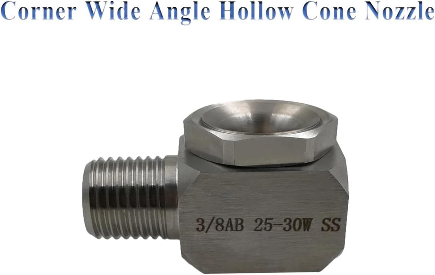 Stainless Steel Wide Angle Hollow Cone Nozzle, High Pressure Atomizing Spray Tip for Industrial Cleaning & Humidification(3of4 2.4mm)