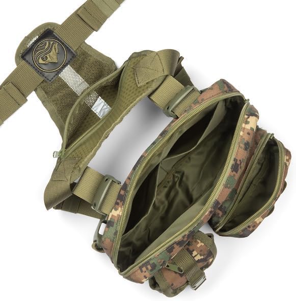 Outdoor Sports Chest Bag, CCW Concealed Carry - Tactical EDC Chest Rig, Molle & Pistol Holster for Men Women - Quick Release Harness Pack for Hunting Hiking Fishing Running - Lightweight Outdoor Vest - Image 3