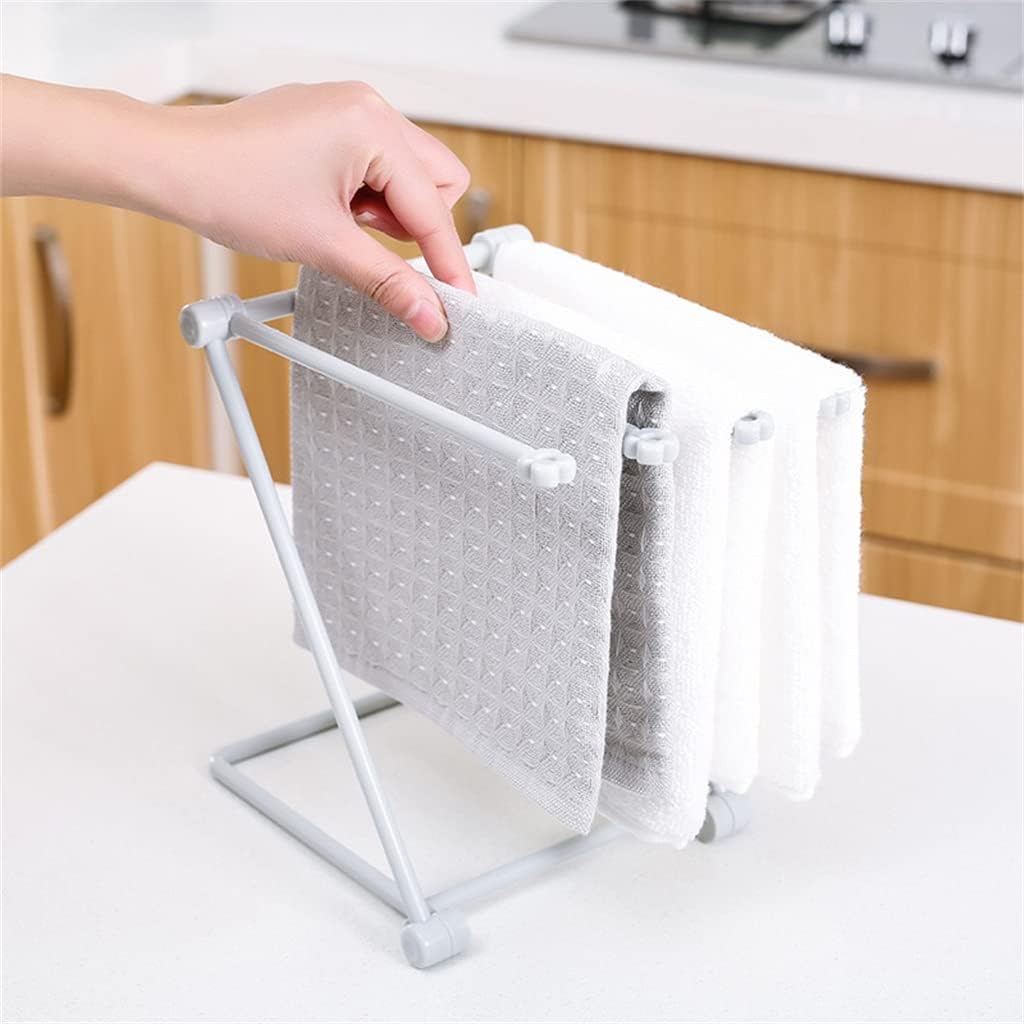 Kitchen Bathroom fold Storage Rack Cup Towel Holder Stand Toilet for Accessories Save Space