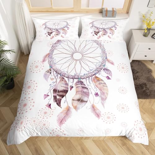 Homewish Meerschweinchen Bettbezug Löwenzahn Bettwäsche Set 135x200 Karikatur Meerschweinchen Bettbezug für Kinder Niedliche Tier Pflanze Trösterbezug, Grau Weiß Tagesdecke Schlafzimmer Dekor