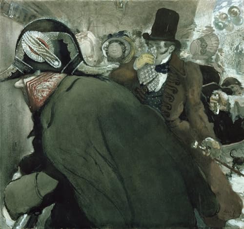 Affiche toile impression d'art Leon Bakst portrait illustration pour le nez mural 60x90cm