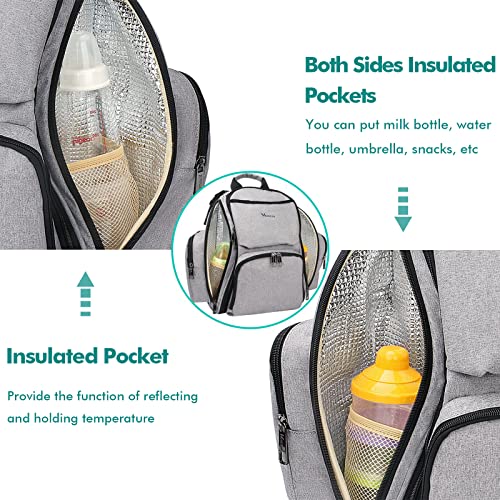 Mochila de bolsa de fraldas, grande multifuncional à prova d'água bolsa de troca de fraldas de bebê