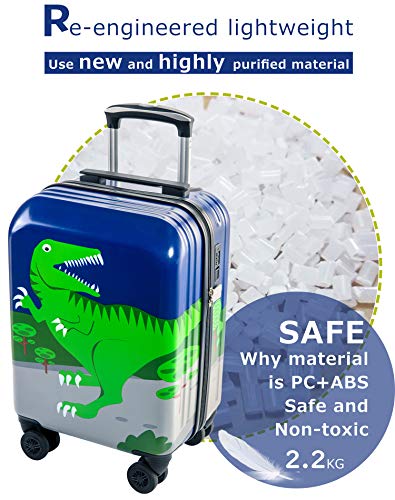 Gurhodvo Kids Luggage For Boys Suitcase With Spinner Wheels Carry On Hard Shell Trolley Case Lightweight Travel Toys Gift thumb #1