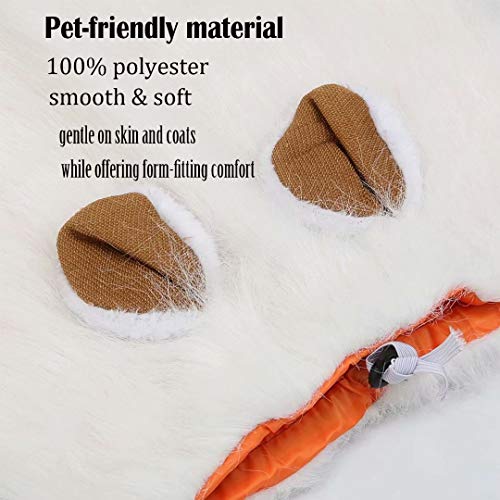 Lions Mane For Large Dog Halloween Costumes, Pet White Wig With Ears #TOP2