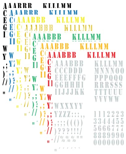 Autocollants lettres et chiffres alphabet ABC 309/2 sticker couleur au choix