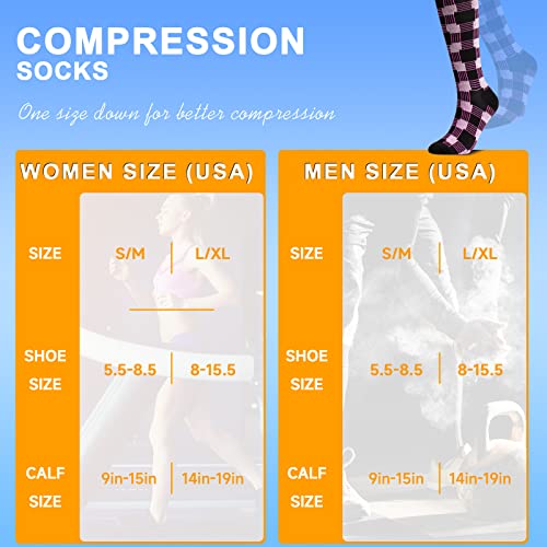 Image of bropite Compression Socks for Women &Men Circulation-Support Knee High Socks 20-30 mmhg-Best for Running,Medical,Nurse,Travel