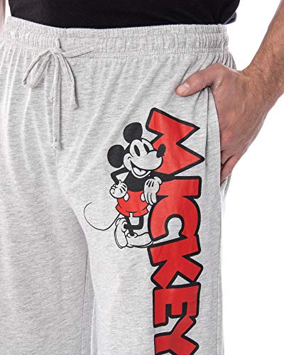 Disney Men's Mickey Mouse Character Classic Pose Loungewear Adult Sleep Pajama Pants2