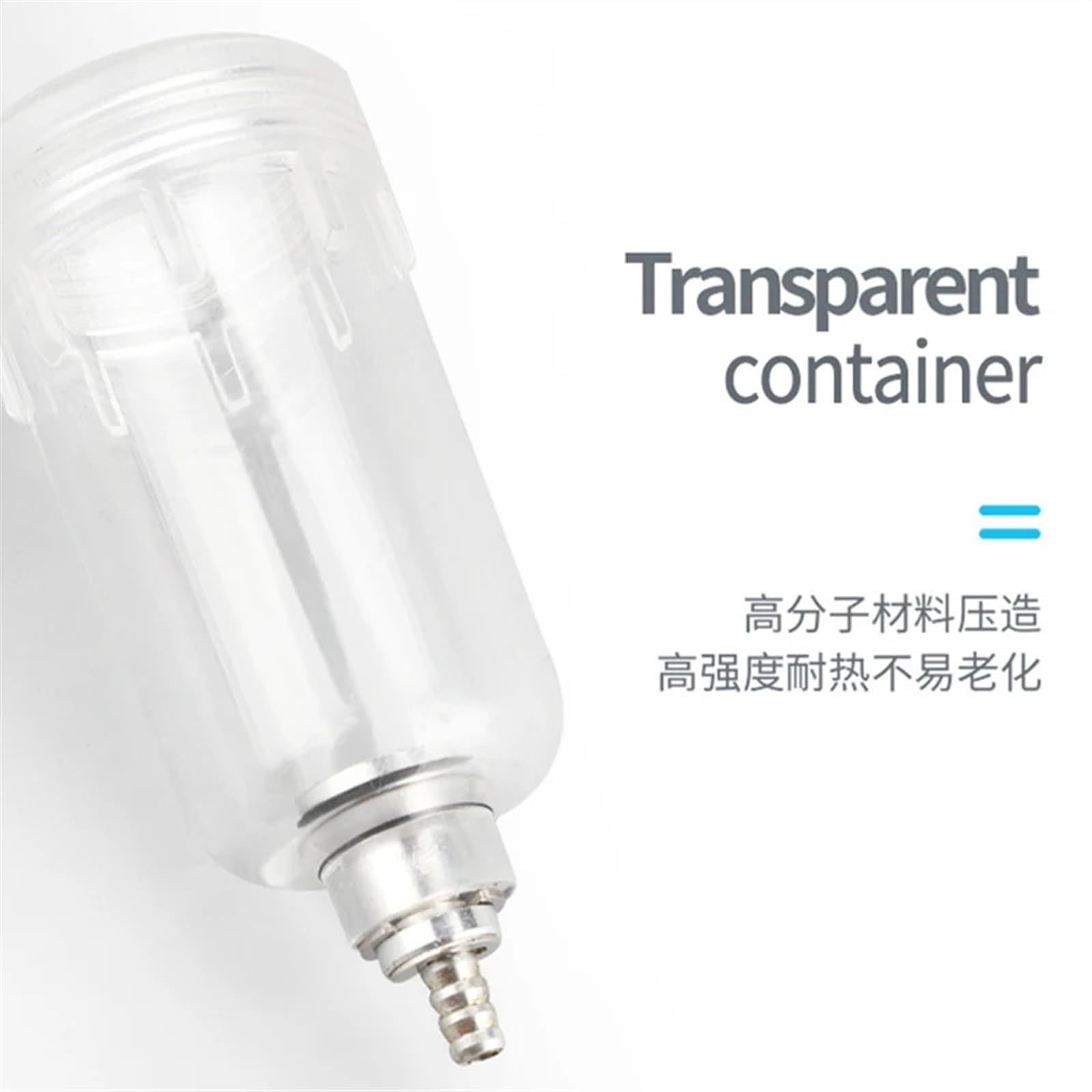 Régulateur de filtre à air, Lot de 2 filtres séparateurs d'eau et d'huile for compresseur d'air AFC2000 AFR2000 AL2000 avec raccords en polycarbonate G1/4 pouce(AFC2000)