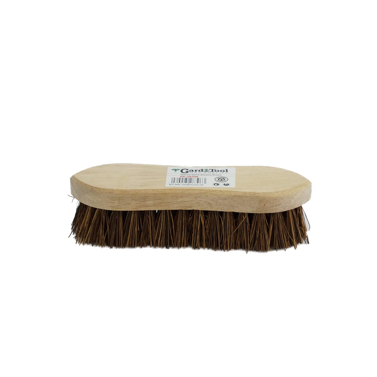 Catermax Wood En Scrubbing Brush Heavy Duty Hand Scrubber With Stock And Stiff Natural Bassine Bristles - Ideal En Floor Brush Tile Grout & Boot Cleaner Scrubbing Brush Heavy Duty