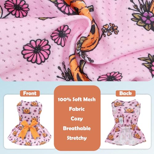 Image of CuteBone Dog Mesh Dress Halloween Puppy Sundress Pet Outfit Summer Fashion for Small Dogs Girl Cat Clothes