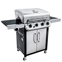 Char-Broil New Convective Series 440S, Griglia Barbecue A Gas A 4 Fuochi Con Fuoco Laterale