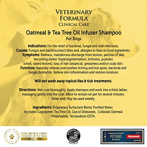 Veterinary Formula Clinical Care Dog Shampoo With Oatmeal And Tea Tree Oil, 16 Oz – Gentle Shampoo For Dogs With Dry Skin, Soothes And Adds Moisture To Skin And Coat #TOP1