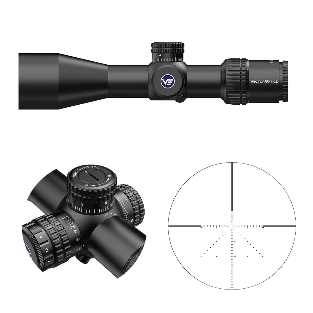 Vector Optics SCOM-41 Veyron 10x44 SFP - Cannocchiale per sport, airsoft e caccia, fucile ad aria compressa, mirino bersaglio, cannocchiale per fucile, scopa rifle