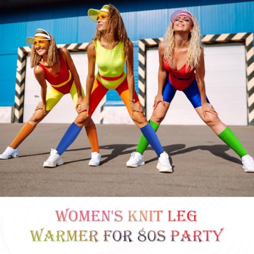 Image of Pleneal Leg Warmers for Women 80s Y2k, Ribbed Knit Long Socks LegWarmer