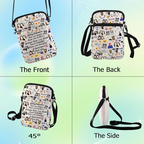G2TUP Luke's Crossbody Bag Lorelai & Rory Fan Gift You Are Braver Stronger Smarter Than You Think Stars Hollow Shoulder Bag3