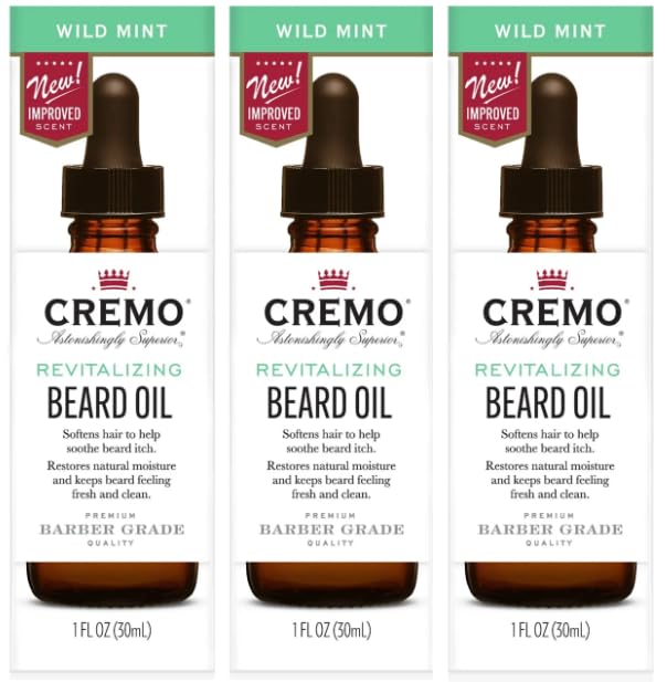 Cremo Beard Oil Revitalizing, Wild Mint, Restore Natural