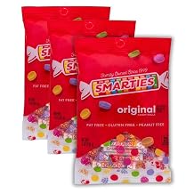 Smarties Candy Bulk Rolls Original Flavor - Gluten & Vegan Free - Classic Sweetness From Family Owned Company Since 1949, Peanut Free & Dairy Free - Perfect Halloween Candy - 5oz Bag Pack of 3