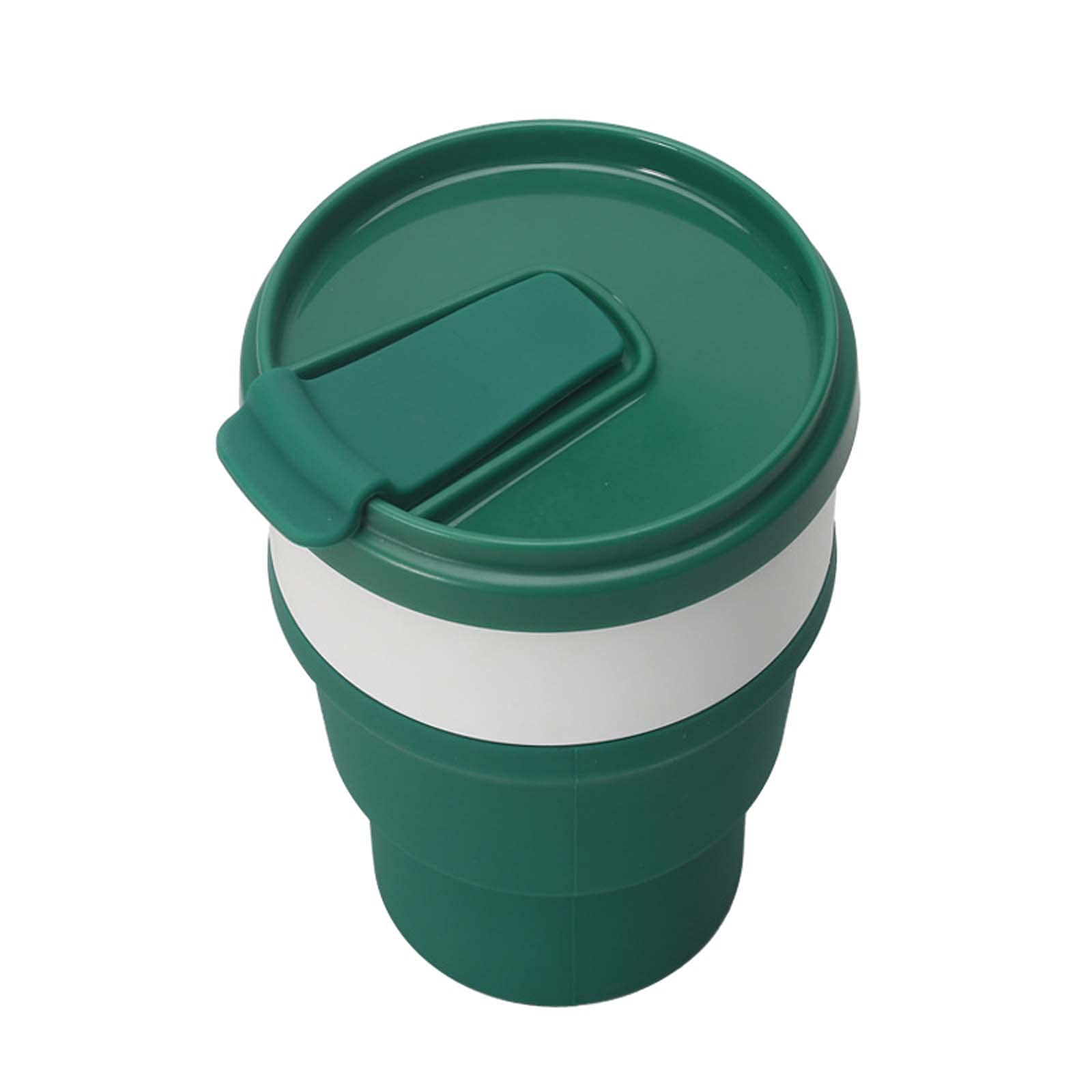 XINGYU Tazas De Silicona Plegables, Taza De Viaje Reutilizable Botella Deportiva con Tapas Taza De Café Portátil Plegable Ligera a Prueba De Fugas para Acampar Al Aire Libre