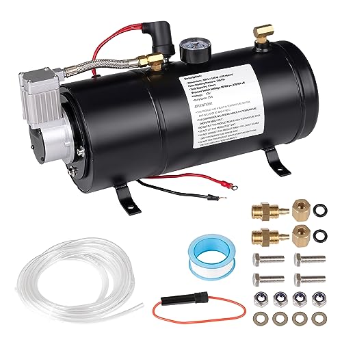 12V 15A オイルレス エアーコンプレッサー 150PSI 3Ｌ タンク容量 ホーン改造...