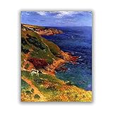  ZHPLIX Henri Moret Stampe d\'arte Riproduzioni Dipinti Famosi giclée Stampa Su Tela Ile de Groux Quadri Su Tela Per La Decorazione 60x78cm Senza Cornice