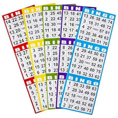 SEETOOOGAMES Bingo Paper Game Cards - 3 Card -100 Books of 5 Sheets Cover