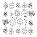 iloveDIYbeads 80pcs Craft Supplies Antique Silver Four Leaf Clover Charms Pendants for Crafting, Jewelry Findings Making Accessory for DIY Necklace Bracelet M191