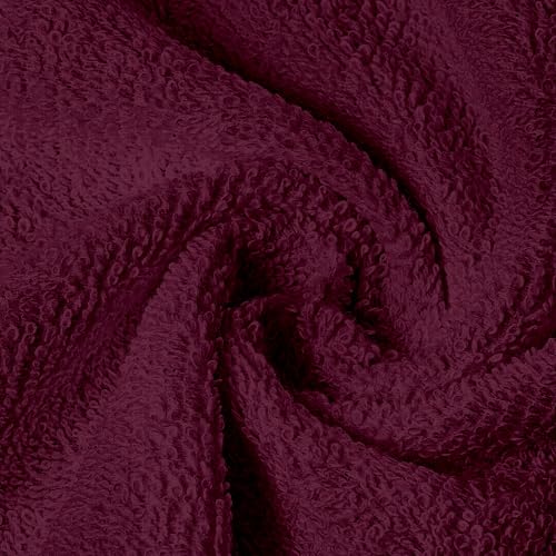 Image of Divine Casa 100% Cotton Maroon Bath Towel 550 GSM, Ultra Soft & Highly Absorbent, 75x150 cm, Luxury Towel for Bathroom & Gym