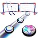 Set di Giocattoli per Bambini Hover Hockey 3 in 1, USB Ricaricabile e Batteria Hockey Floating Air Soccer con Luce a LED, 2 Porte per 3 4 5 6 7 8-12 Anni Ragazzi Ragazze Giochi Indoor / Outdoor