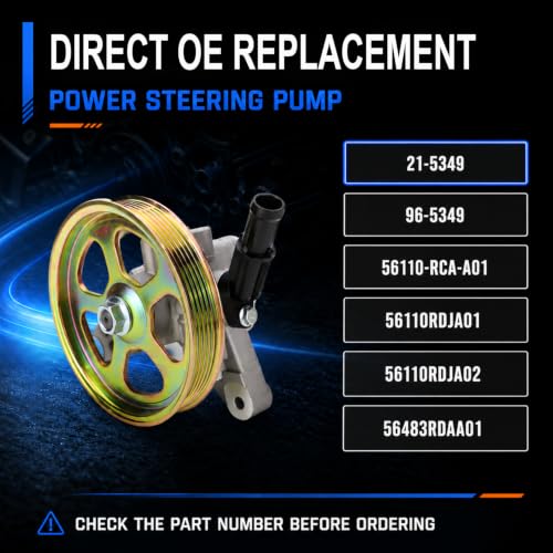 Image of Flecto Power Steering Pump with Pulley for Honda Accord 3.0L 2003-2007