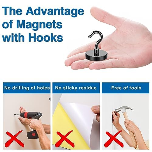 Image of LOVIMAG Magnetic Hooks for Cruise Essentials 2026 Cabins Door 25 Pack-85LBS