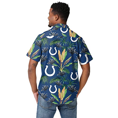 FOCO Men's NFL Team Logo Floral Aloha Tropical Victory Vacay Button Up Shirt3