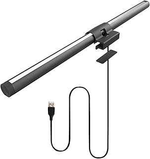 Monitor Light Bar - 3 Colors Adjustable Anti-Glare Lamp for Screen Desk | Eye-Friendly Led Light for Offices Home Table Dorm College Workbench Cubicle Desk Reading Gamings Work, 45x7x6cm Black, Green