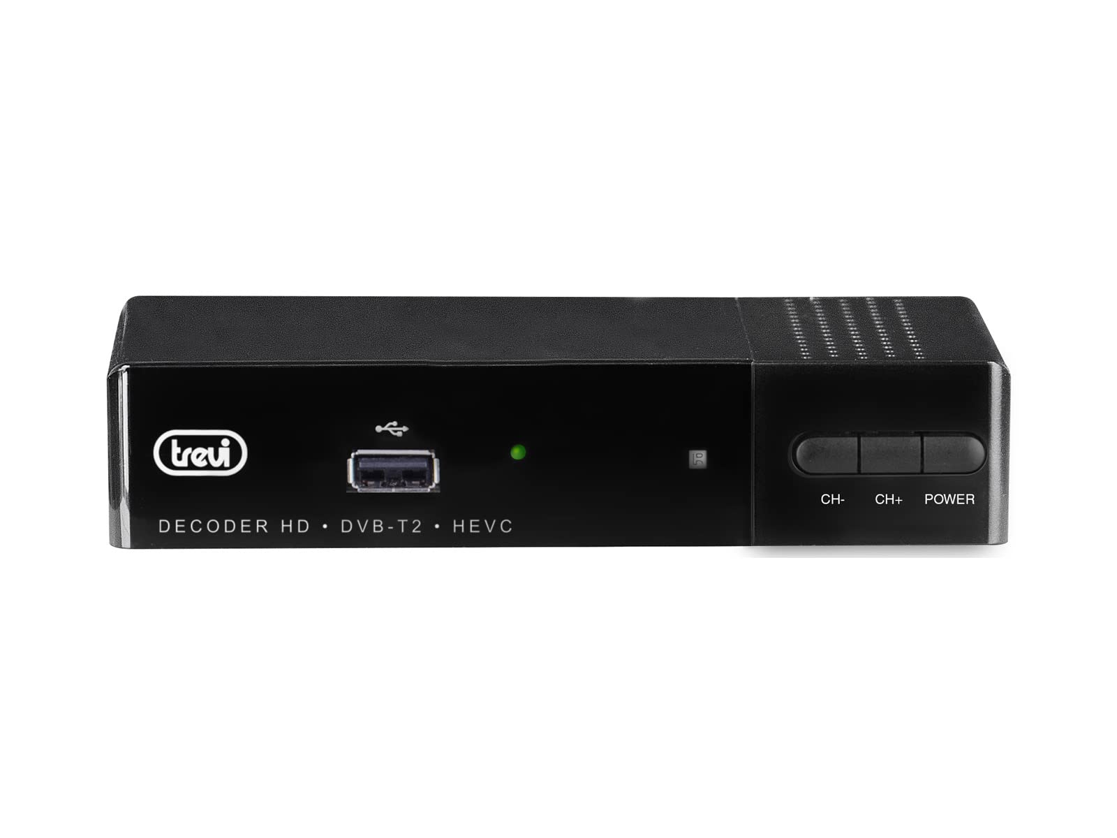 Trevi HE 3377 T2 Decodificador Digital Terrestre DVBT-T2 HD HEVC Codec H.265 10 bit, USB, HDMI, Toma SCART, Negro